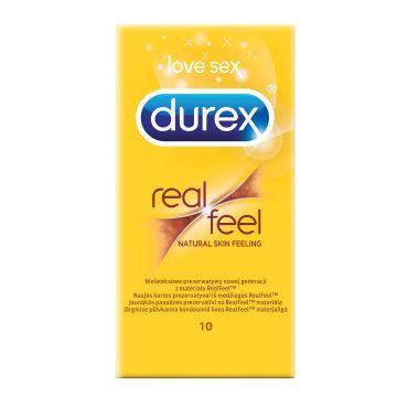 Durex Real Feel, prezerwatywy, 10 szt.