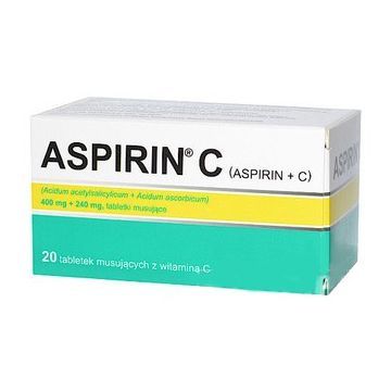 Aspirin C, 400 mg + 240 mg, tabletki musujące, 20 szt. (import równoległy, InPharm)