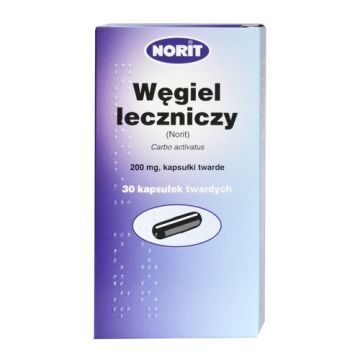 Węgiel leczniczy, 200 mg, kapsułki twarde, 30 szt. (Norit)