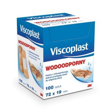 Viscoplast Wodoodporny, plastry, 72 mm x 19 mm, 100 szt.