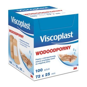 Viscoplast, plaster wodoodporny, 72 mm x 25 mm, 100 szt.