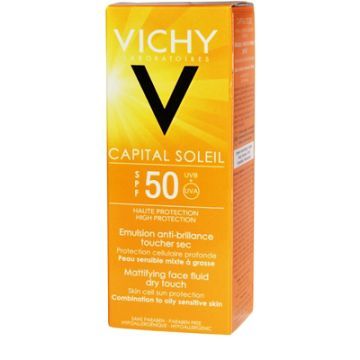 Vichy Capital Soleil, matujący krem do twarzy SPF 50, 50 ml