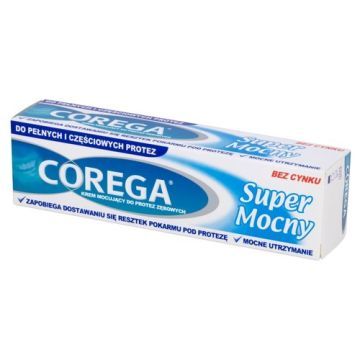 Corega Super Mocny Delikatnie Miętowy, krem do protez zębowych, 70 g