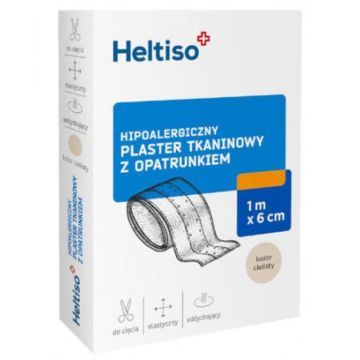 Heltiso plaster tkaninowy z opatrunkiem 1m x 6cm