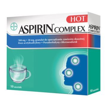 Aspirin Complex Hot, 500 mg+30 mg,gran.d/sp.zaw.dou.,10 szt