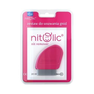 Pipi Nitolic, zestaw do usuwania gnid (20 ml saszetka+grzebień)