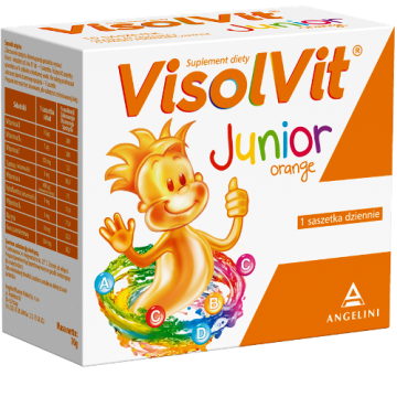 Visolvit Junior Orange, proszek musujący w saszetkach, 30 szt.