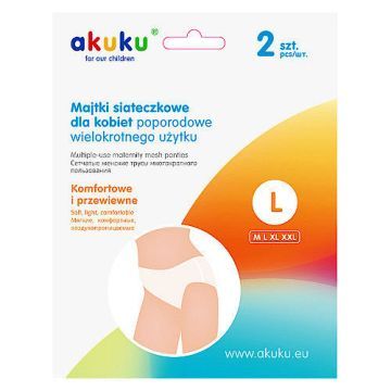 Akuku, majtki siatecz.wielokr.uzyt,r.L,A0234,(Albis), 2 szt