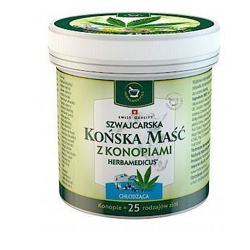 Masc konska, chlodz., szwajc.,z konopiami,Herbamedicus,250ml