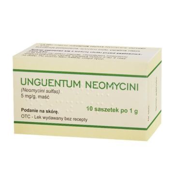 Unguentum Neomycini, 5 mg/g, masc,10 sasz.