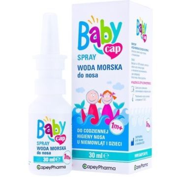 BabyCap, woda morska do nosa, spray, 30 ml