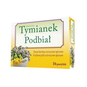 Tymianek Podbiał, pastylki, 16 szt.