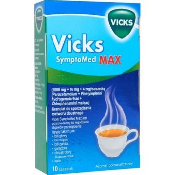 Vicks AntiGrip Max, granulki do sporządzania roztworu doustnego, 10 saszetek