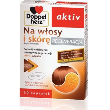 Doppelherz aktiv Na włosy i skórę Regeneracja, kapsułki, 30 szt.