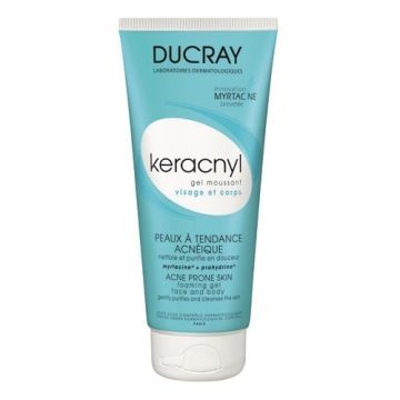 Ducray Keracnyl, zel, oczyszczajacy, 200 ml