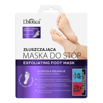 L'Biotica Maska Do Stóp, złuszczająca,40ml (nasączone skarpetki)