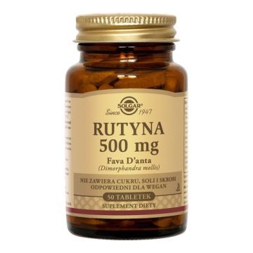 Solgar Rutyna, 500 mg, tabl., 50 szt