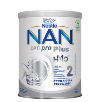 Nestle Nan Optipro Plus 2, 5 HMO, mleko następne dla niemowląt powyżej 6. miesiąca, 800 g