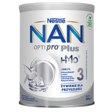 Nestle Nan Optipro Plus 3 HMO, produkt na bazie mleka dla małych dzieci, 800 g