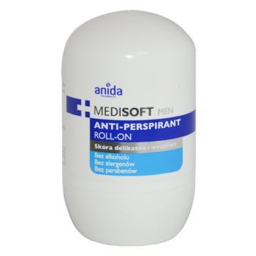 Anida Medi Soft Men, antyperspirant roll-on, do skóry delikatnej i wrażliwej, 50 ml