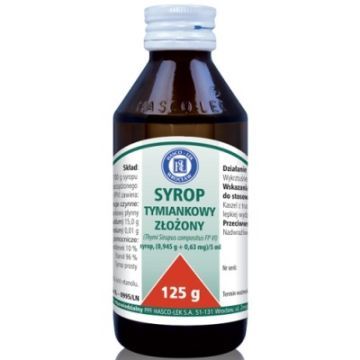 Ziołowa Tradycja Syrop tymiankowy złożony, (0,945 g + 0,63 mg)/5 ml, syrop, 125g