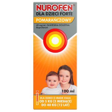 Nurofen dla dzieci Forte, 40 mg/ml, zawiesina doustna o smaku pomarańczowym, 100 ml