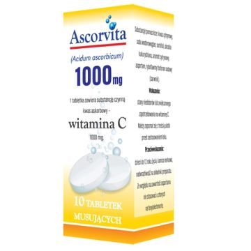 Ascorvita, 1000 mg, tabl.musuj., 10 szt