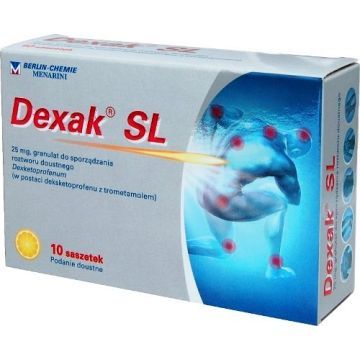 Dexak SL, 25 mg, granulki do sporządzania roztworu doustnego w saszetkach, 10 szt.