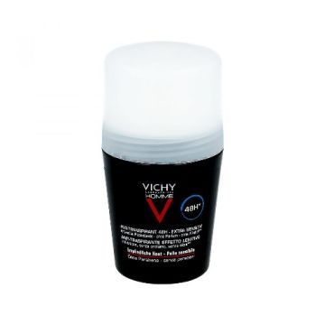 Vichy Homme, dezodorant-antyperspirant 48h, skóra wrażliwa, roll-on, 50 ml