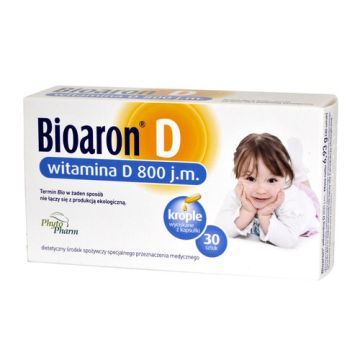 Bioaron Witamina D  800 j.m., krople wyciskane z kapsułki, 30 szt.