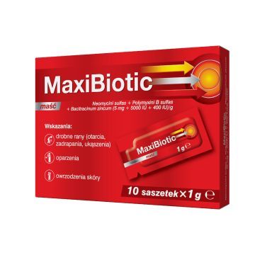 Maxibiotic, maść, 1 g, 10 saszetek