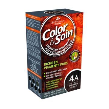 Color&Soin, farba do włosów, odcień: zimny brąz (4A), 135 ml