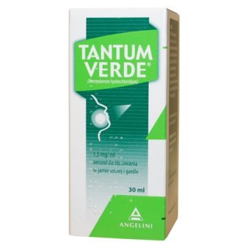 Tantum Verde, 1,5 mg/ml, aerozol do stosowania w jamie ustnej i gardle, 30 ml