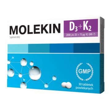 Molekin D3 + K2, tabletki powlekane, 30 szt.