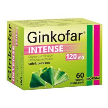 Ginkofar Intense, 120 mg, tabl.powl., 60 szt