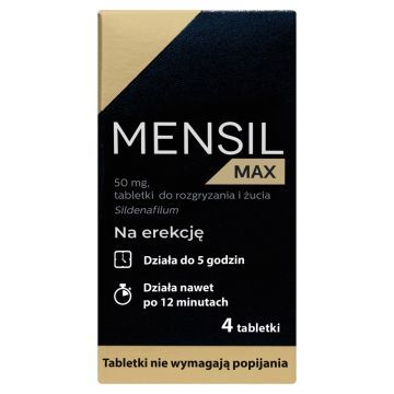 Mensil Max, 50 mg, tabletki do rozgryzania i żucia, 4 szt.
