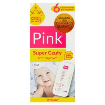 Pink Super Czuly, test,ciazowy,plytkowy, 1 szt