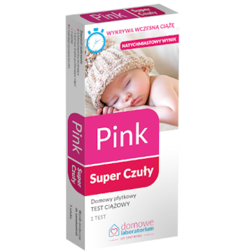 Pink Super Czuly, test,ciazowy,plytkowy, 1 szt