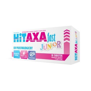 Hitaxa Fast Junior, 2,5 mg, tabletki ulegające rozpadowi w jamie ustnej, 10 szt.