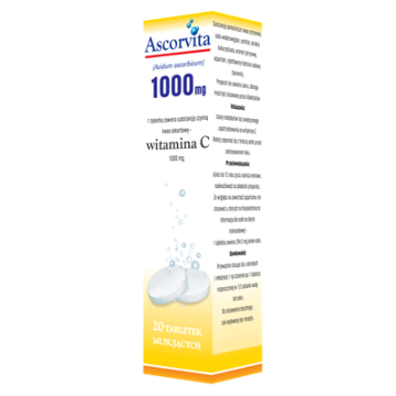 Ascorvita, 1000 mg, tabletki musujące, 20 szt.