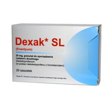 Dexak SL, 25 mg, granulat do sprządzania roztworu doustnego w saszetkach, 20 szt. (import równoległy, Delfarma)