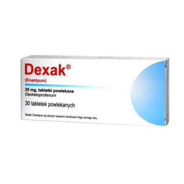 Dexak, 25 mg, tabletki powlekane, 30 szt. (import równoległy, Delfarma)