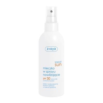 Ziaja Sopot Sun, mleczko nawilżające SPF 30, spray, 170 ml