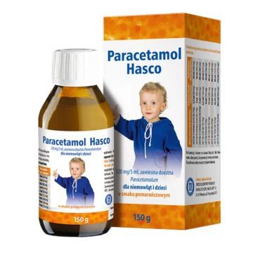 Paracetamol Hasco o smaku pomarańczowym, 120mg/5ml, zawiesina doustna, 150 g