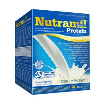 Olimp Nutramil Complex Protein, smak waniliowy, 6 saszetek