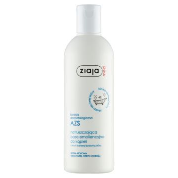 Ziaja Med, Kuracja Dermatologiczna skóry z AZS, natłuszczająca baza emoliencyjna do kąpieli, 270 ml