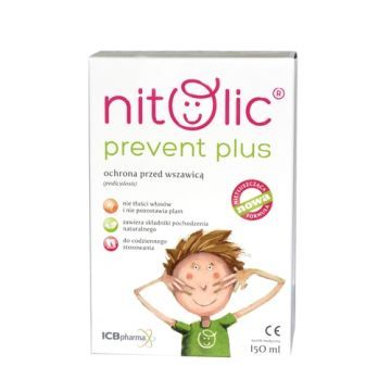 Pipi Nitolic Prevent Plus, spray przeciw wszawicy, 150 ml (2 x 75 ml)