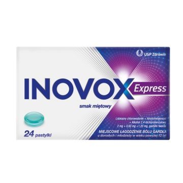 Inovox Express, pastylki twarde, smak miętowy, 24 szt.