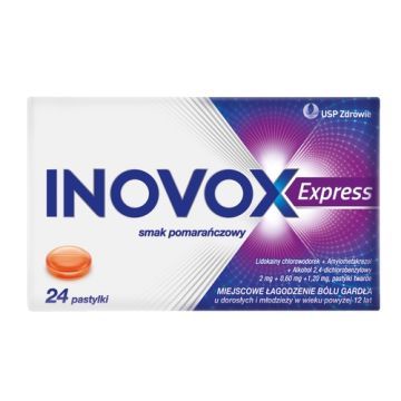 Inovox Express, pastylki twarde, smak pomarańczowy, 24 szt.