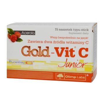 Olimp Gold-Vit C Junior, proszek w saszetkach, 15 szt.